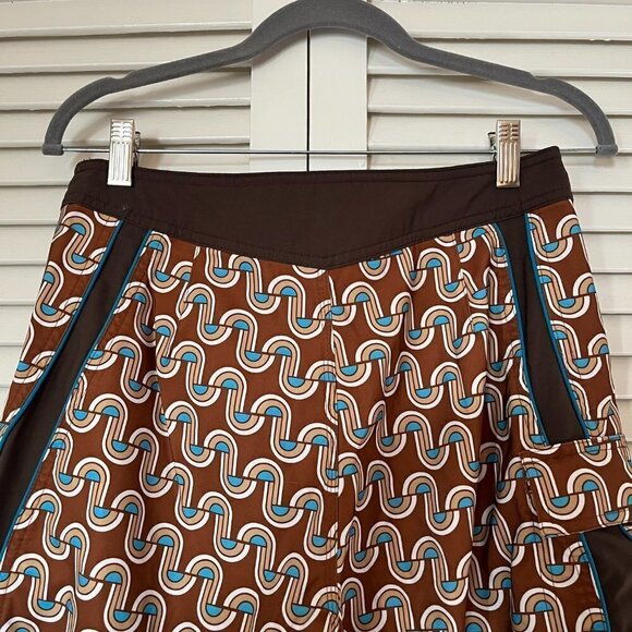 Original Penguin swim trunks board shorts brown pattern geometric men 30 - Picture 6 of 8